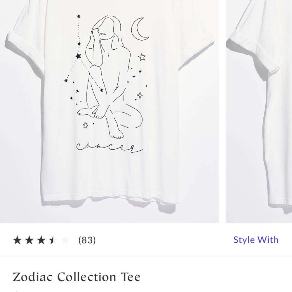 Free people/ girl dangerous zodiac tee shirt